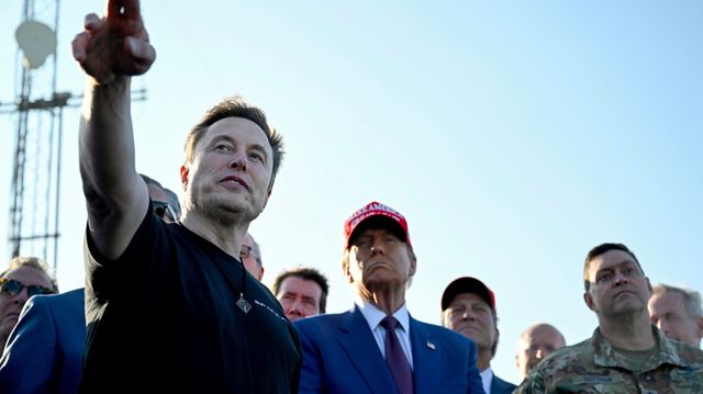 Trump var til stede på SpaceX-oppskyting