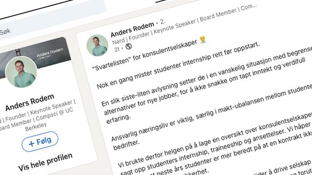 Reagerer på «svarteliste» for konsulenthus: – Vi er ikke ute etter å ta noen