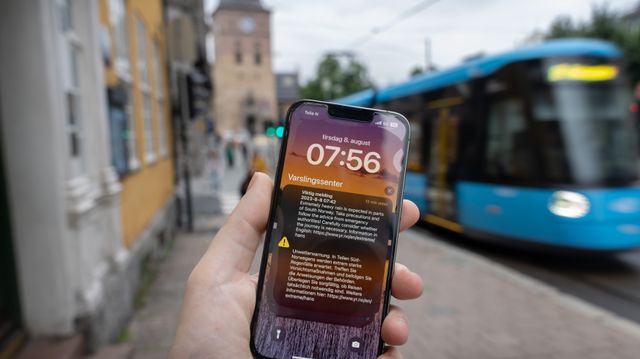I dag testes nødvarselet på mobilen