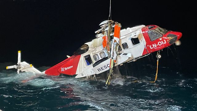Helikopterulykken utenfor Sotra skjedde under opphenting av treningsbøye