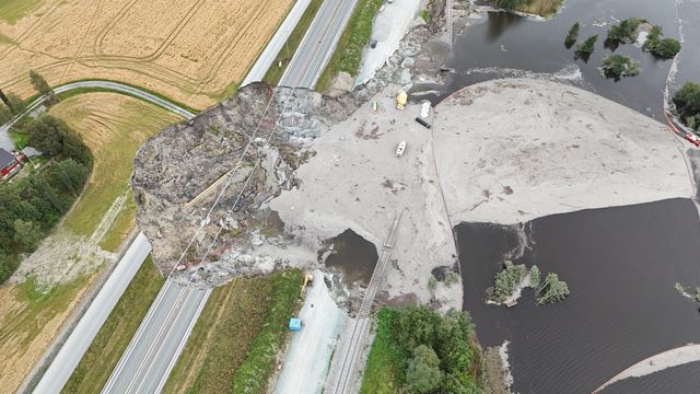 Flere transportselskaper varsler krav mot Bane Nor etter raset i Levanger