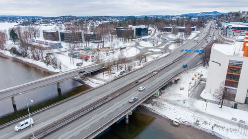 Illustrasjon av Risiko for stengning av flere E18-bruer ved Oslo