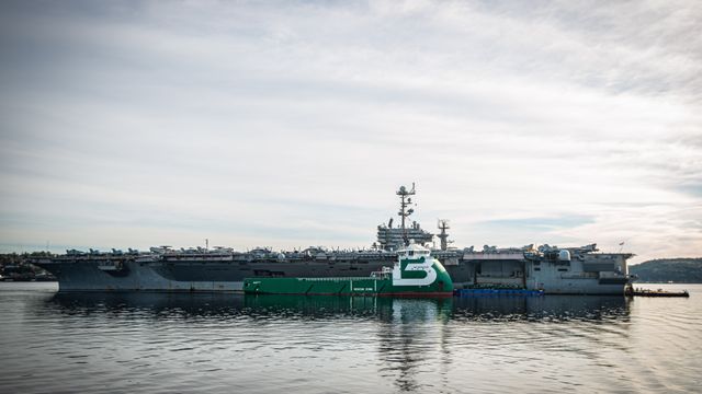 Forbudssonen for luftfartøy rundt hangarskipet utvides