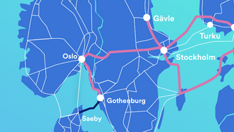 Illustrasjon av Ny sjøkabel skal styrke Nordens digitale ryggrad