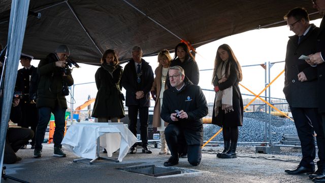 La ned grunnstein ved nytt ubåtanlegg på Haakonsvern