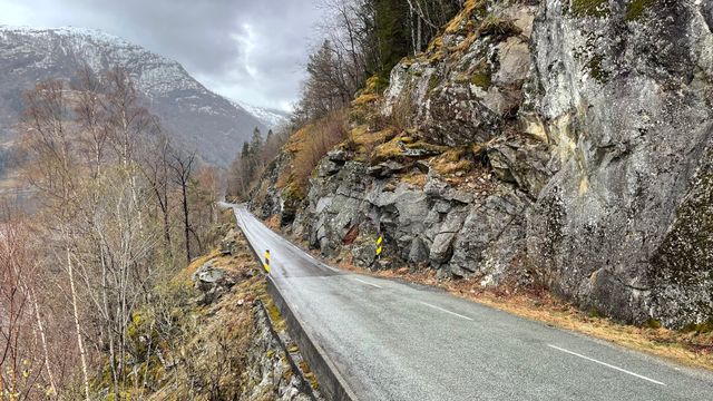 5000 kjøretøy havner her når E16 mellom Bergen og Voss blir stengt