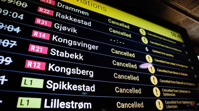 Innstiller togavganger ut dagen – full stans i hele landet