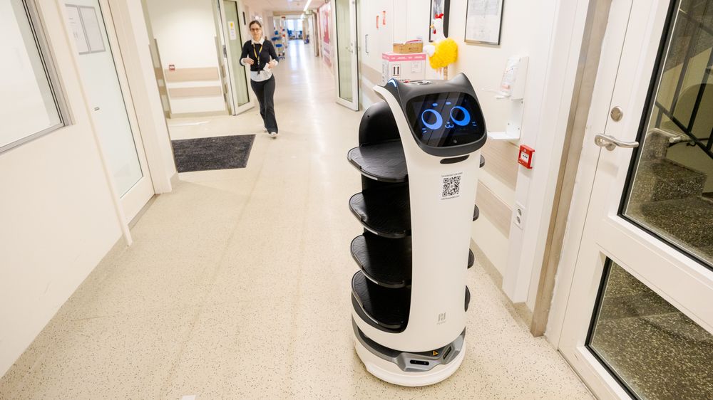 Illustrasjon av Ahus tester serveringsroboter i pasientavdeling