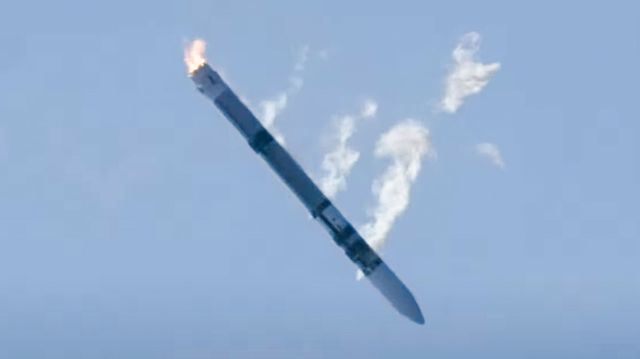 Bæreraketten «Spectrum» falt ned kort tid etter oppskytingen