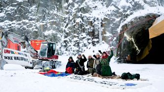 Illustrasjon av Lenket seg fast ved gruve i Hammerfest