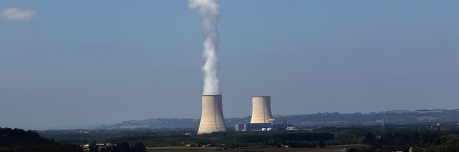 Illustrasjon av Franske atomkraft­verk stenger på grunn av hetebølge