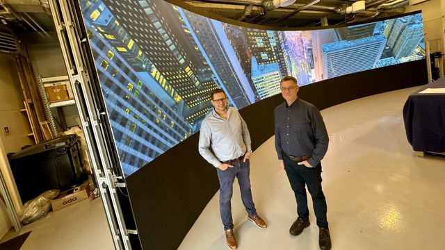 Gigaskjerm til Kollsnes: 2 meter høy og 14 meter bred