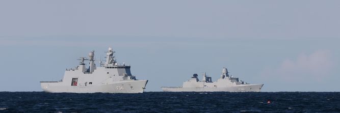 Illustrasjon av Observerte fire droner rundt dansk militærfartøy