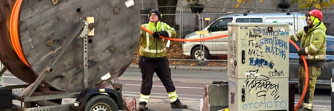 Illustrasjon av Byggingen av gigabit-fiber har nesten stoppet opp