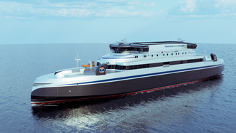 Illustrasjon av Hydrogen-skuta synker