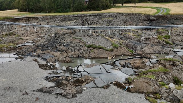 Utglidning i skredområdet i Levanger – stans i alt arbeid på stedet