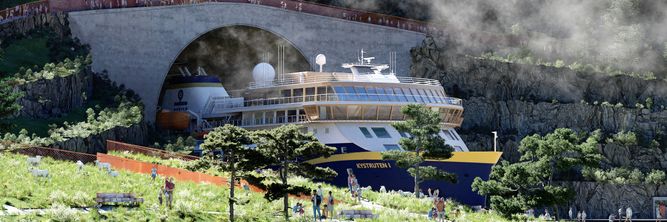 Illustrasjon av  Hvorfor vil Høyre og Frp bruke 8,6 milliarder på skipstunnel?