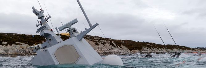 Illustrasjon av Helge Ingstad-verftet vil legge frem hemmelige bevis