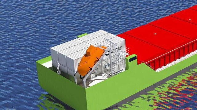 Kritisk til skipsdesign: Har livbåt ved siden av hydrogentanker