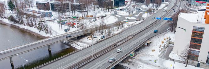 Illustrasjon av Risiko for stengning av flere E18-bruer ved Oslo