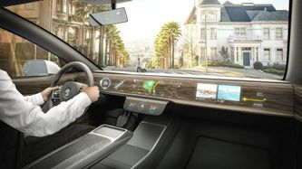 Illustrasjon av Ny regler skal sette en stopper for skjermtrenden i biler