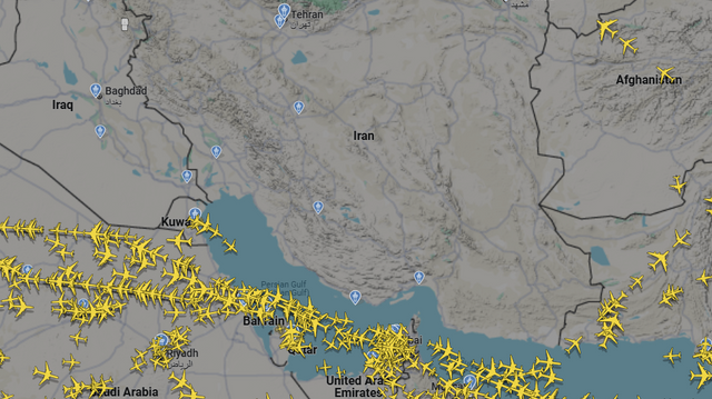 Irak, Jordan og Iran har stengt luftrommet