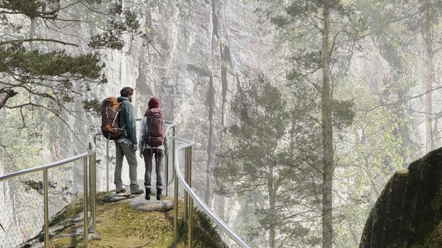 Ny ramme rundt den spenstige utsikten over elvejuvet