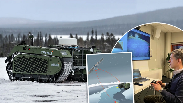 Stockholm, verdensrommet, Nord-Sverige: Slik fjernstyres militærkjøretøyet