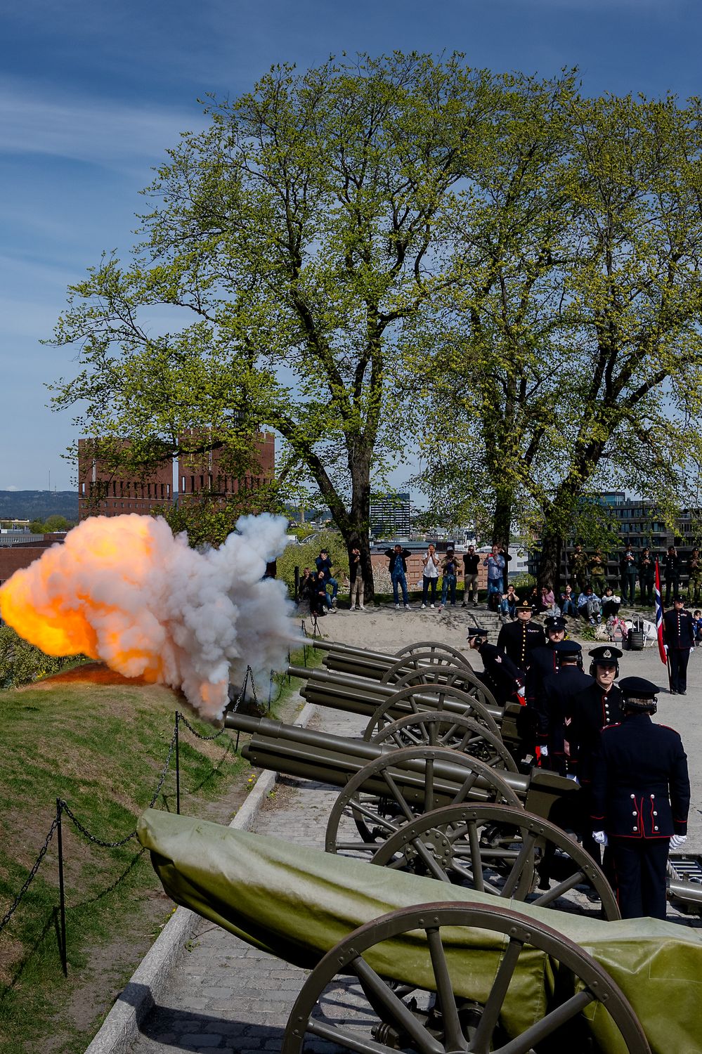 Illustrasjon av Saluttkanonene var en gang Norges viktigste feltkanon