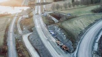 Illustrasjon av Midlertidig E6 i Levanger åpner lørdag