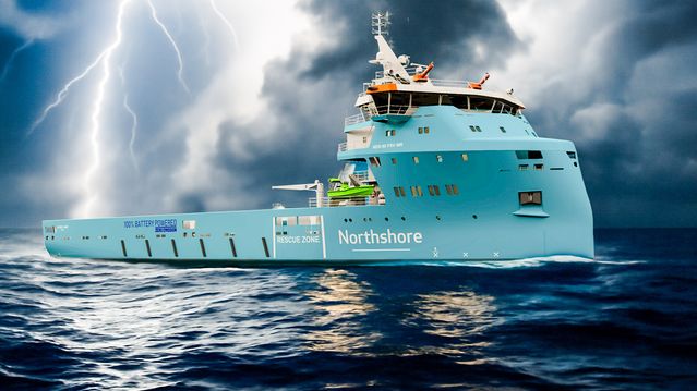 Northshore vil bruke batteriskip til å forsyne oljefelt i nord