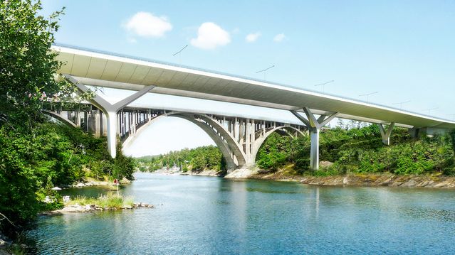 Her har de bygd den tredje store brua på 108 år 