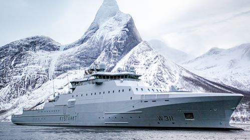 Illustrasjon av Kaller Sandviks kystvaktskip-svar for svada