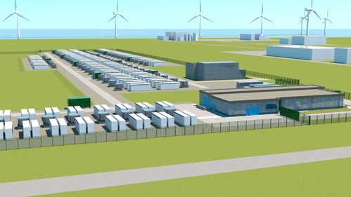 Illustrasjon av Et av Europas største energi&shy;selskaper leier seg inn i kjempebatterier