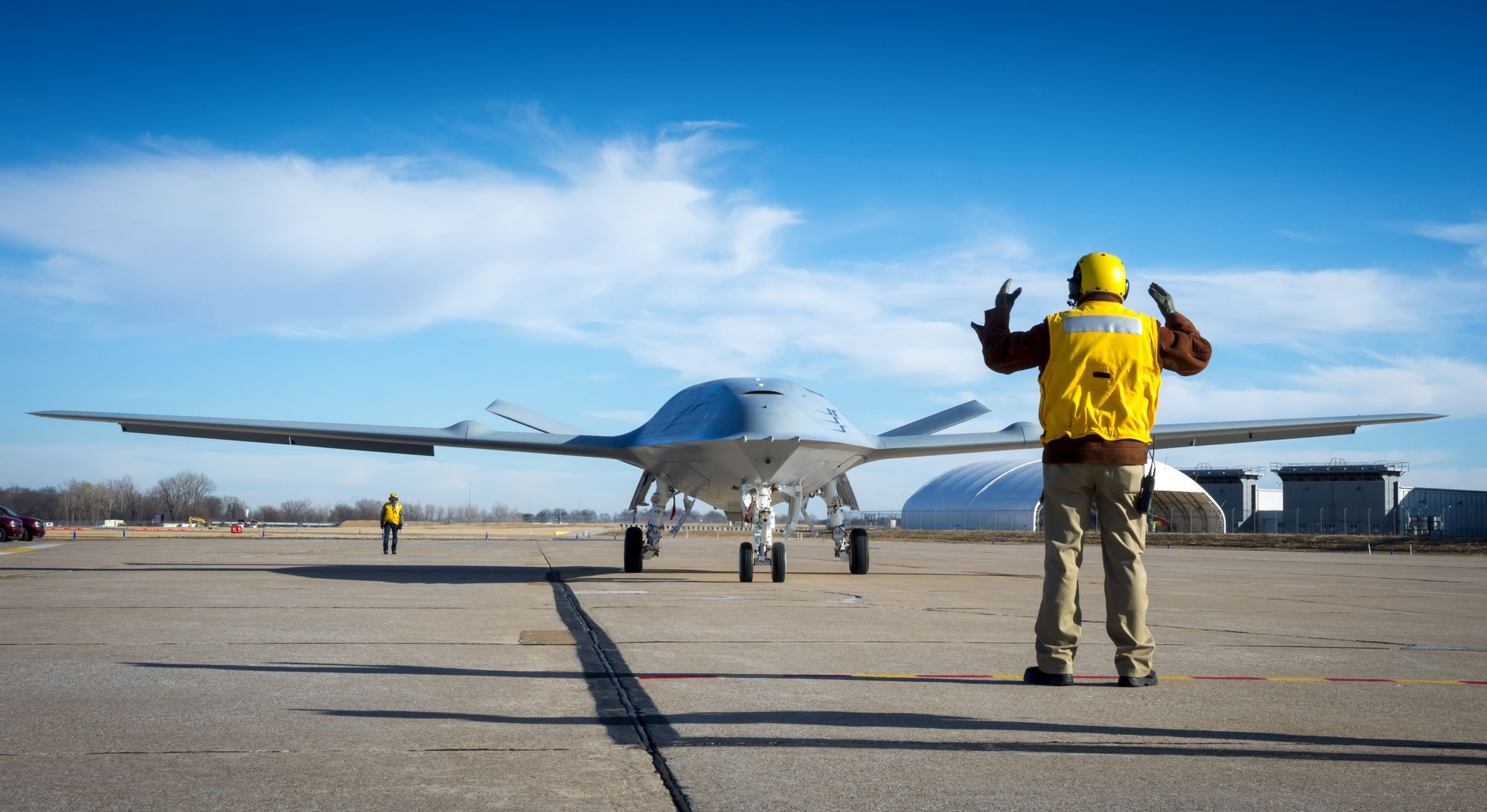 «Deck handling»-demonstrasjon med MQ-25A Stingray hos Boeing i St. Louis tidligere i år.