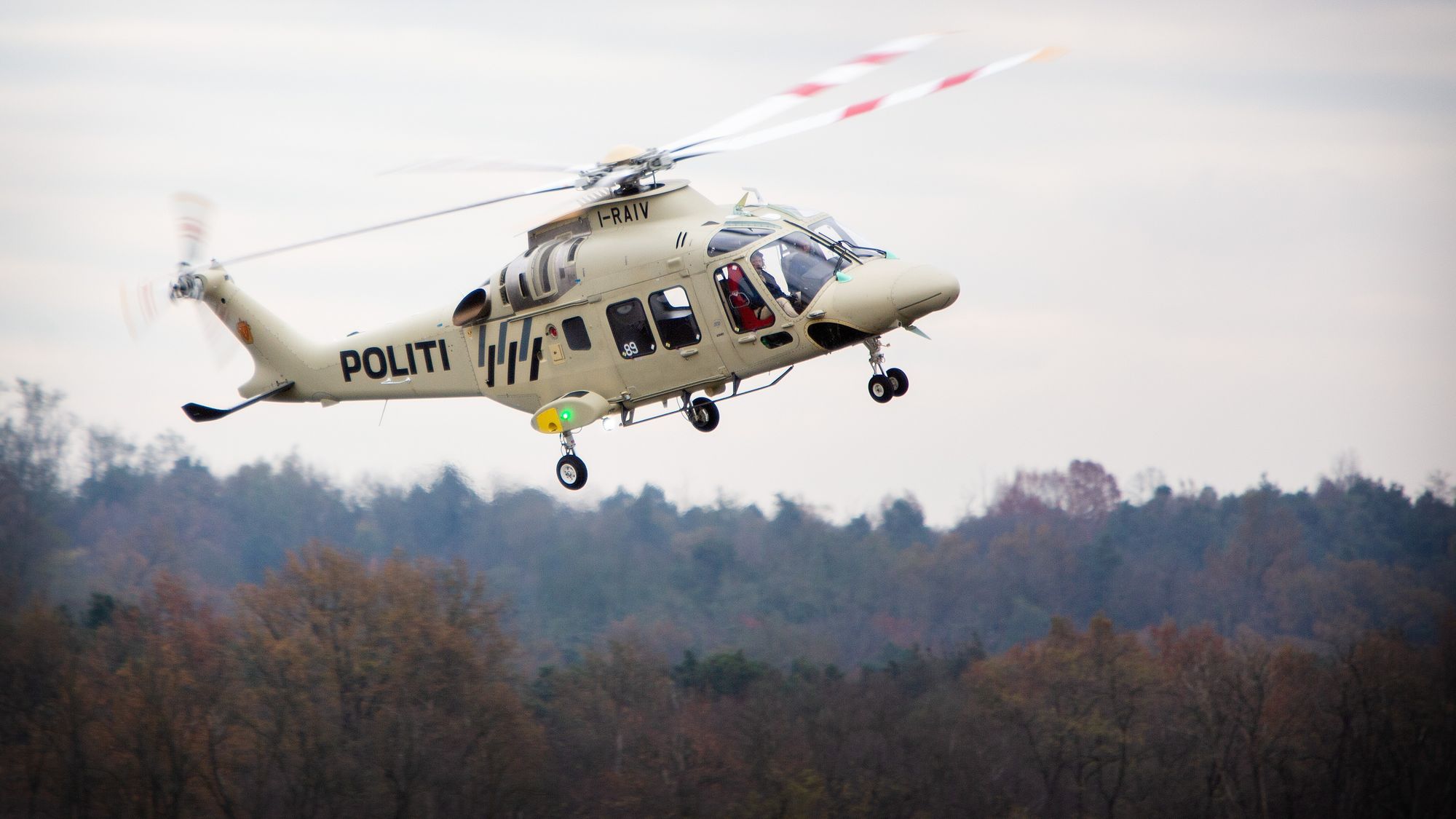 Jomfruferden med det kommende politihelikopteret fant sted 22. november 2018.