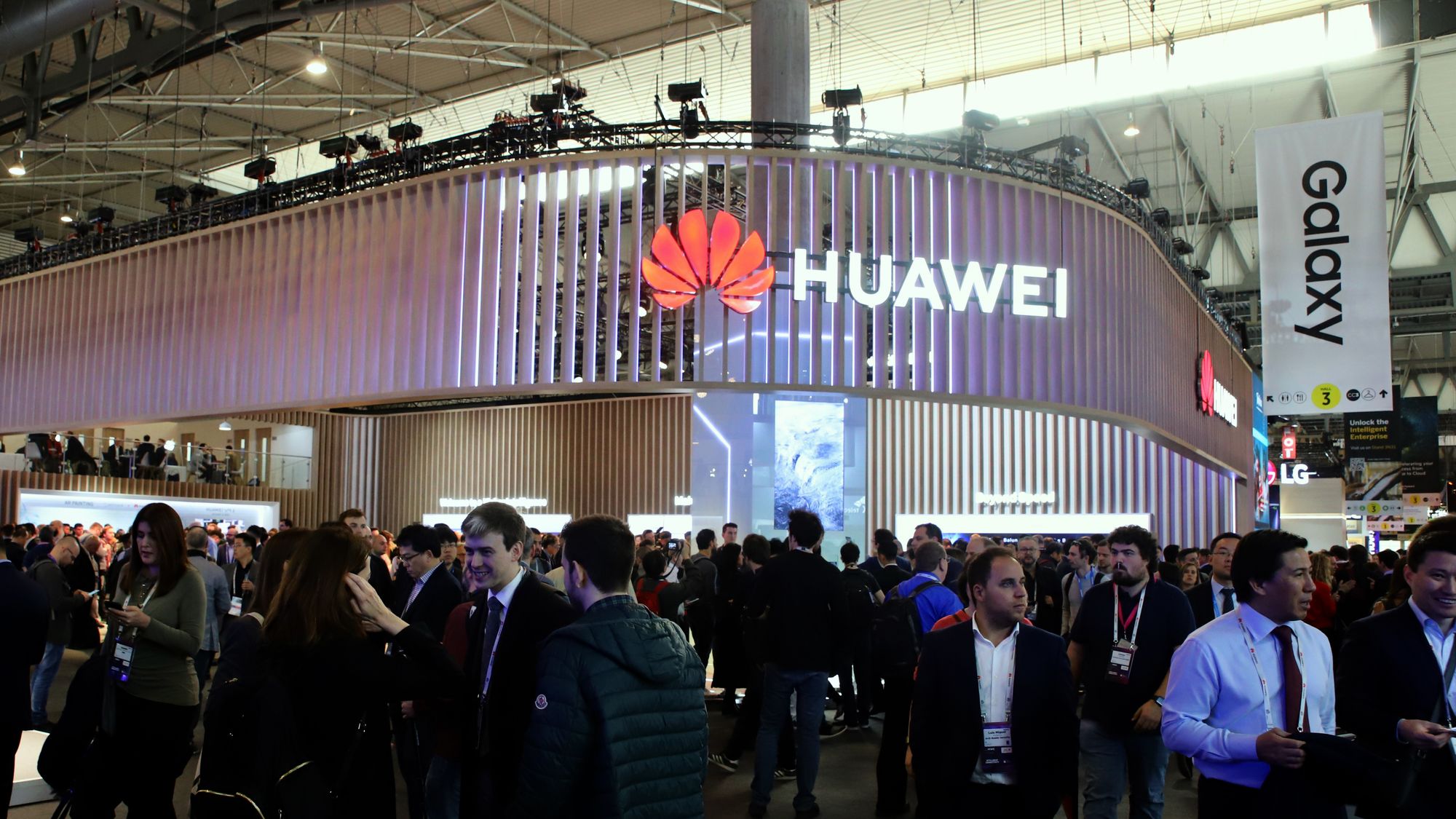 Huaweis stand på MWC 2019 i Barcelona. Illustrasjonsfoto.