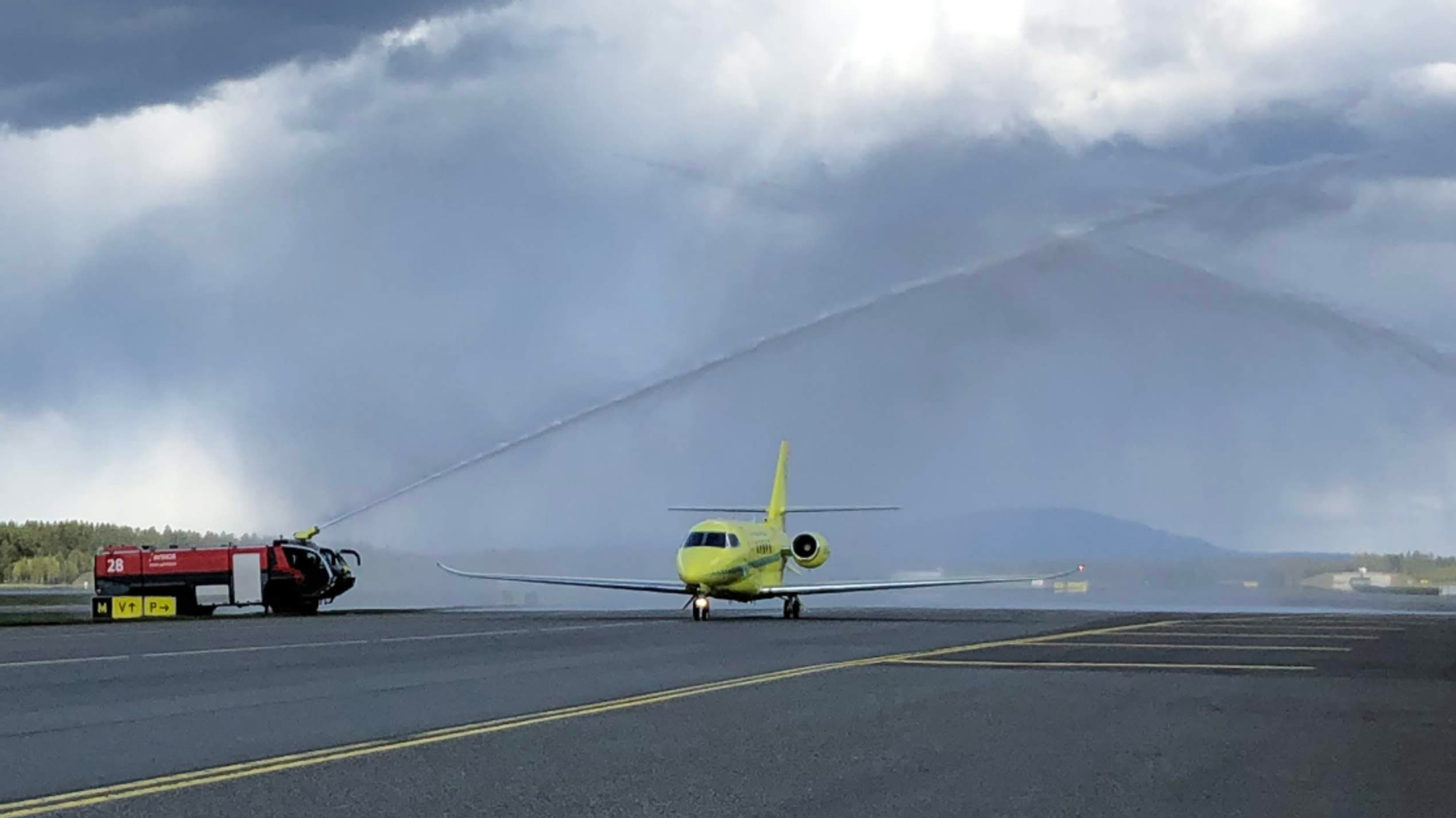 Cessna Citation Latitude fra Babcock SAA som nå er operativ på Gardermoen.