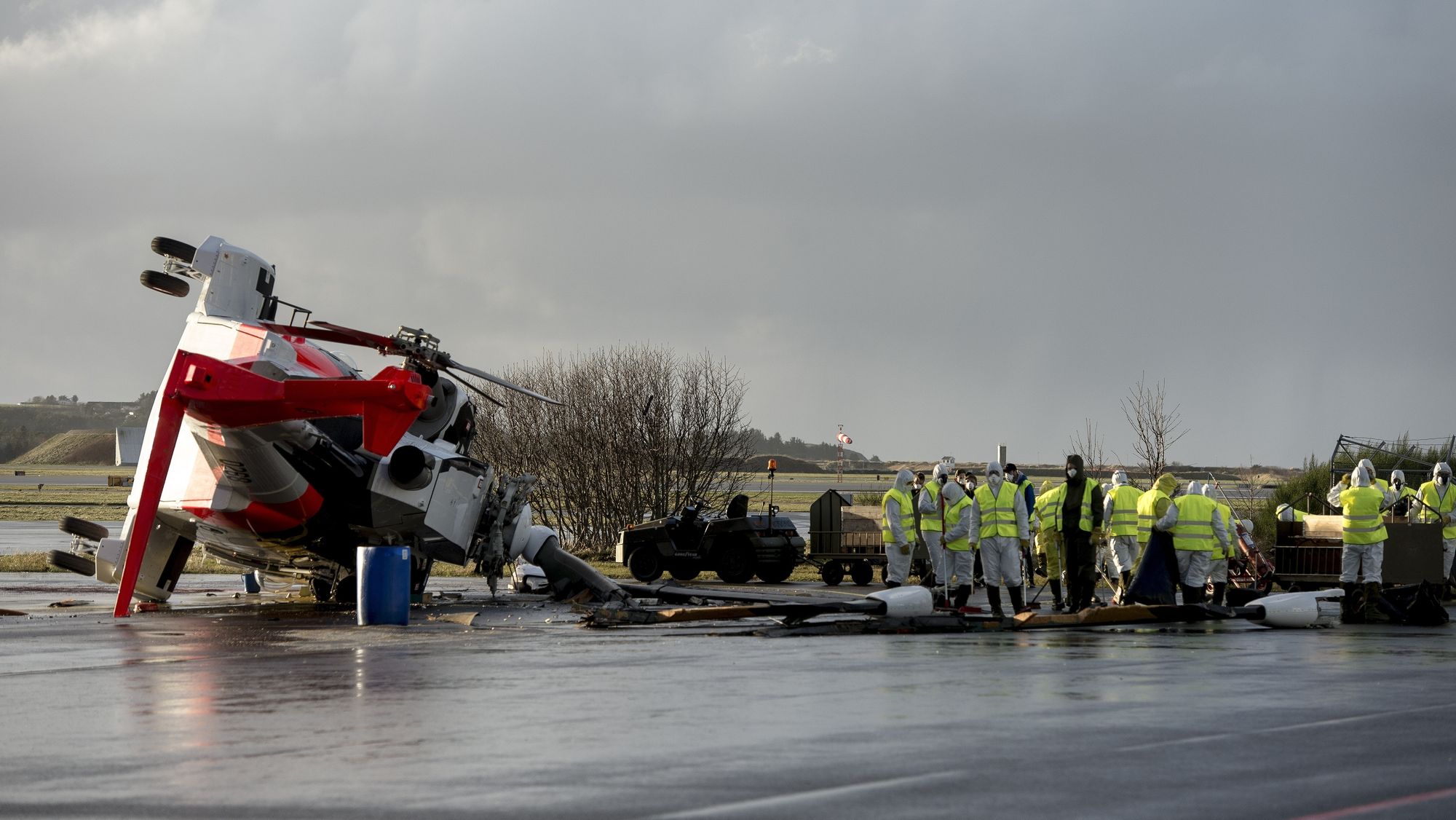 AW101-helikopteret veltet under bakkekjøring av motorene etter en kompressorvask 24. november 2017. Nå flyr redningshelikopteret igjen.