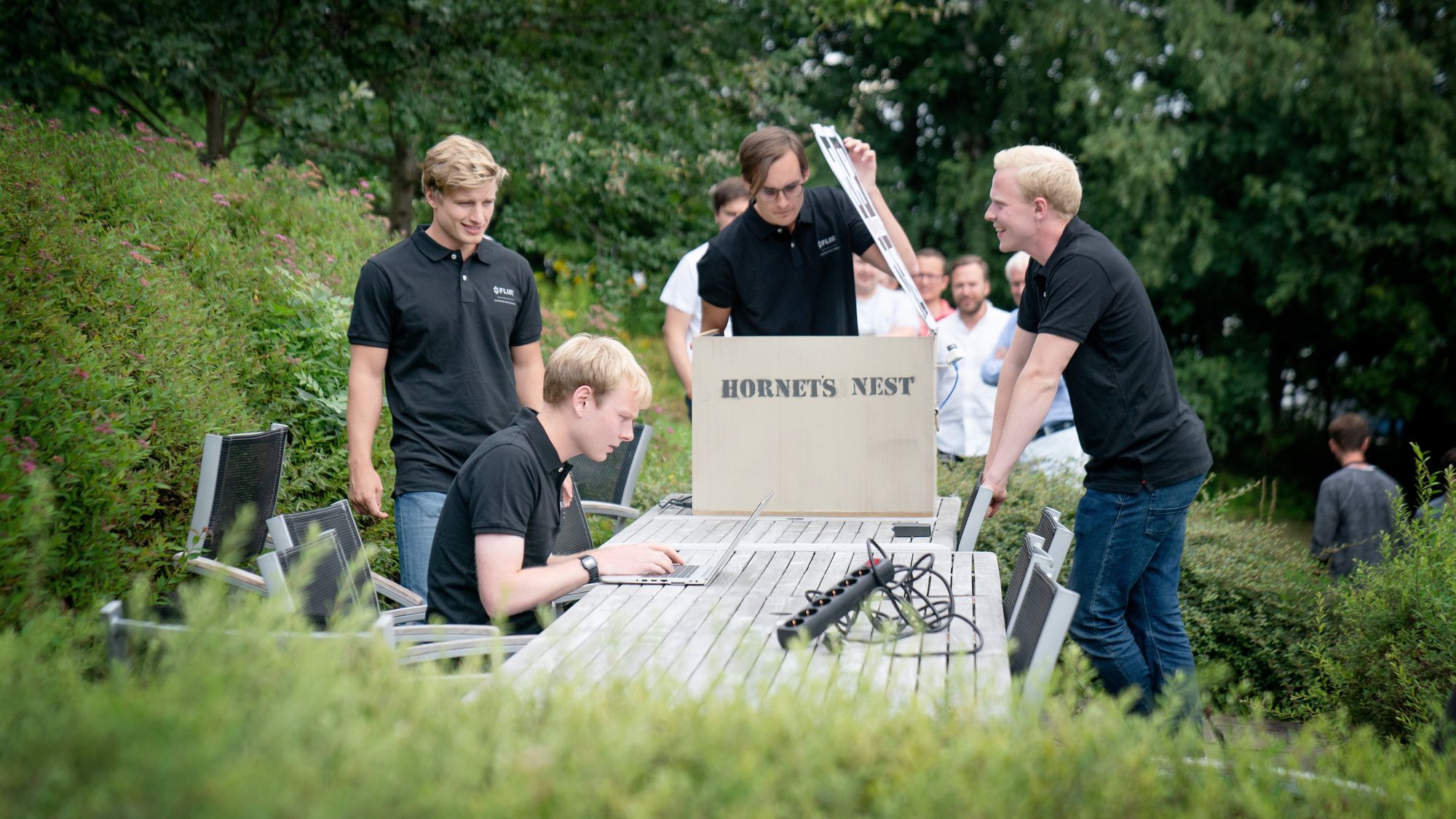 Sigurd Ueland (f.v), Henrik Flemmen, Anders Fagerli og Edvard Grødem.