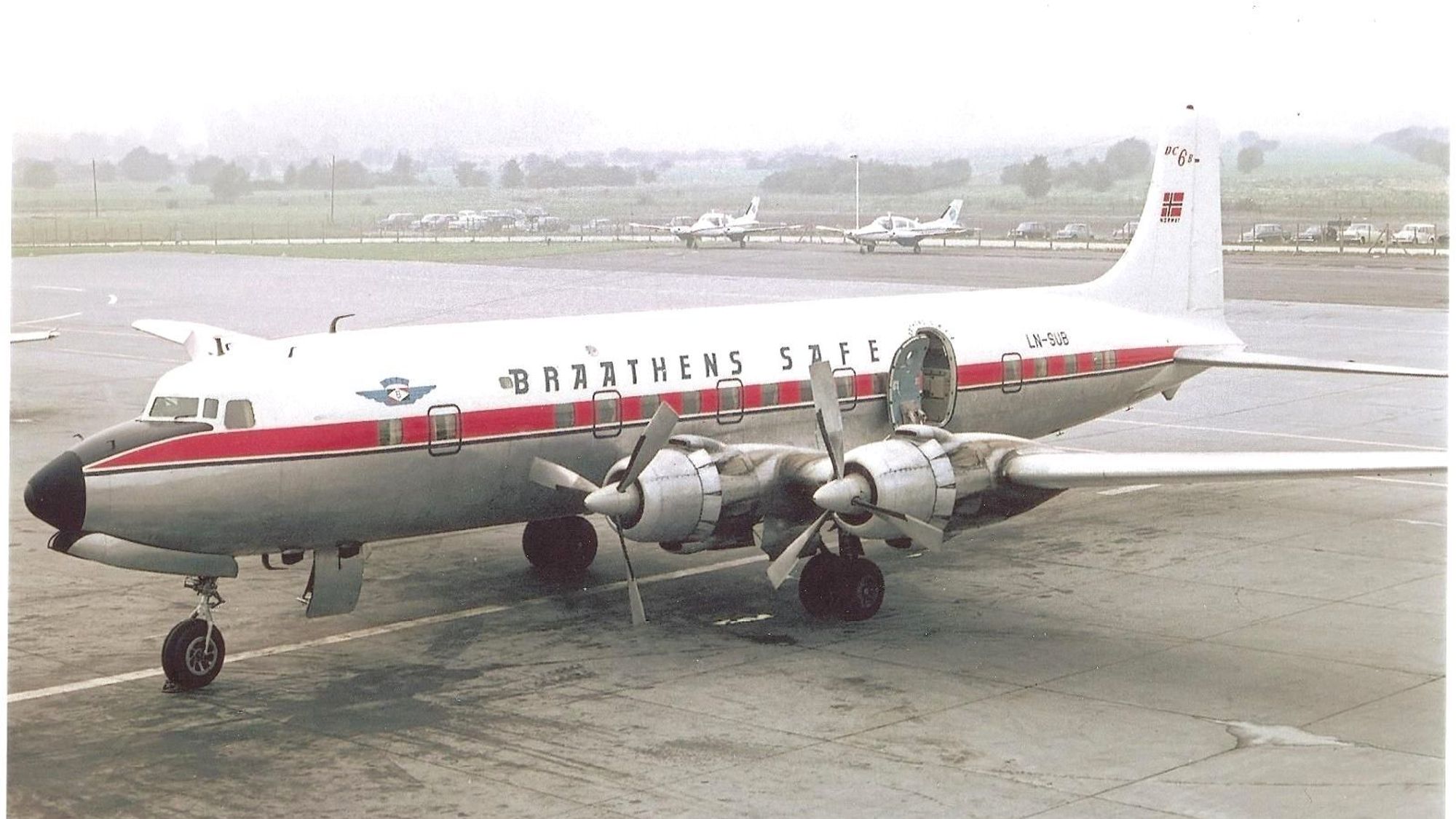 DC-6B-flyet LN-SUB fløy for Braathens SAFE i perioden 1962-1971. Til våren skal flyet tilbake til Sola lufthavn der det skal stilles ut.