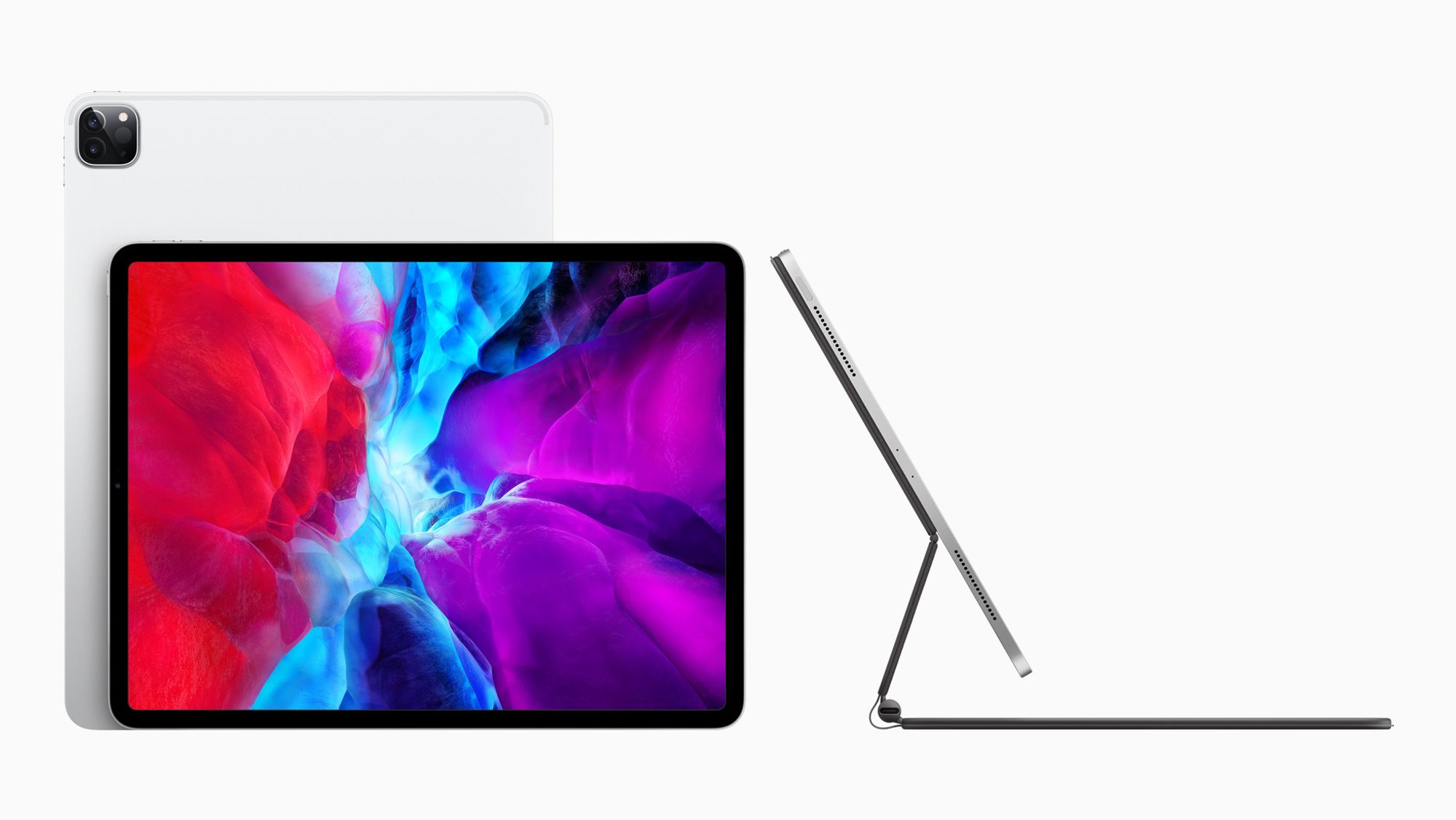 Apples nye Ipad Pro har fått bedre kamera og kan fås med et «magisk» tastatur som får skjermen litt opp i høyden.