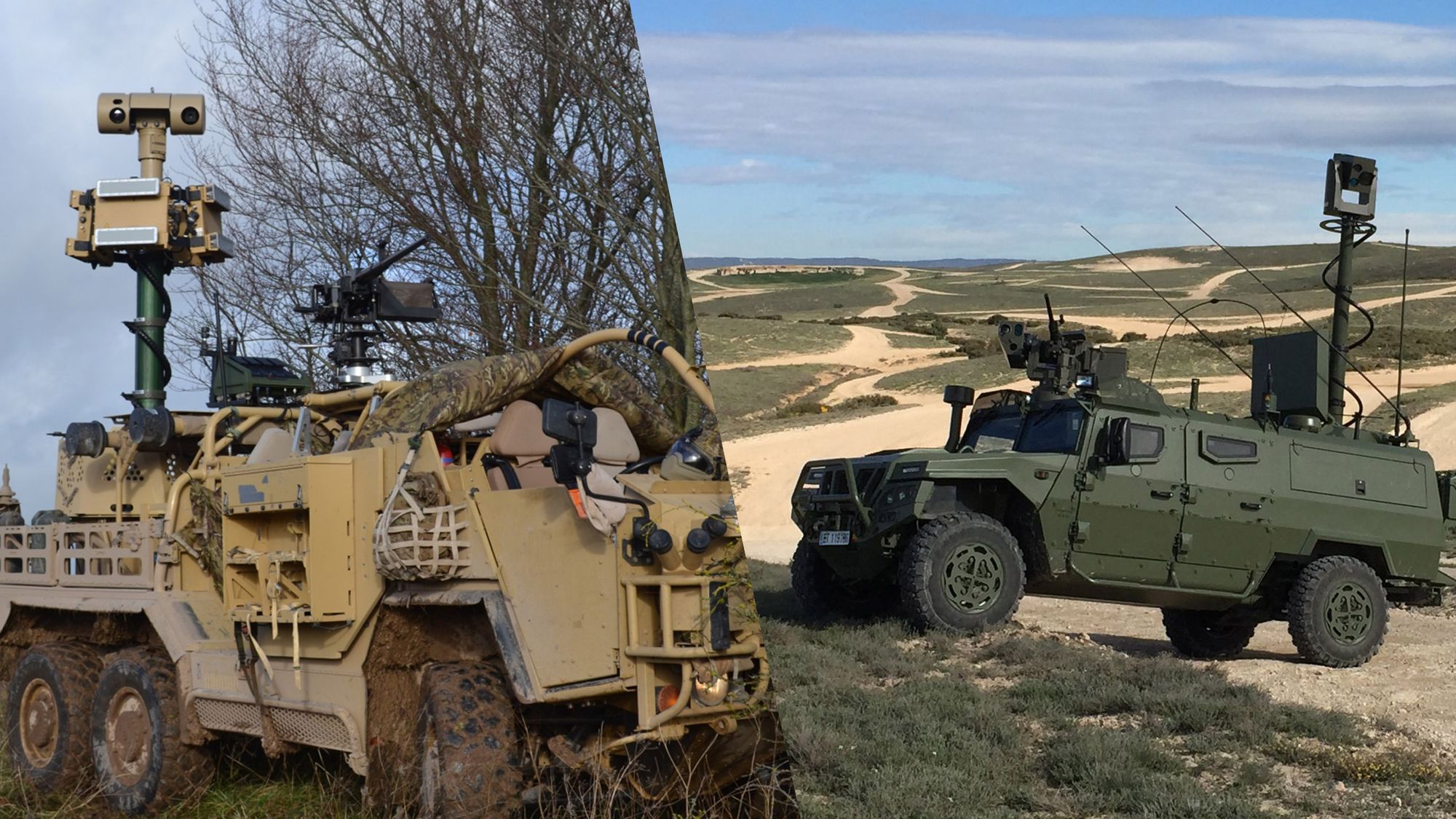 Sensorsystemene Hawkeye VS (t.v) fra britiske Chess Dynamics og SERT fra spanske Navantia vurderes integrert på 21 norske CV90 OPV etter at Forsvaret ikke ble fornøyd med Vingtaqs II fra Rheinmetall Norway.