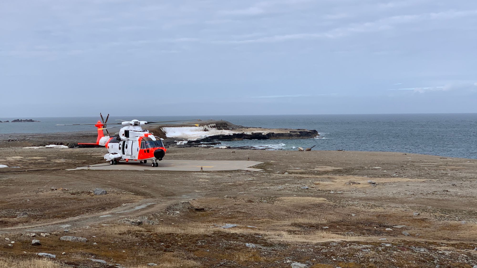 AW101 på Bjørnøya for første gang i juni.