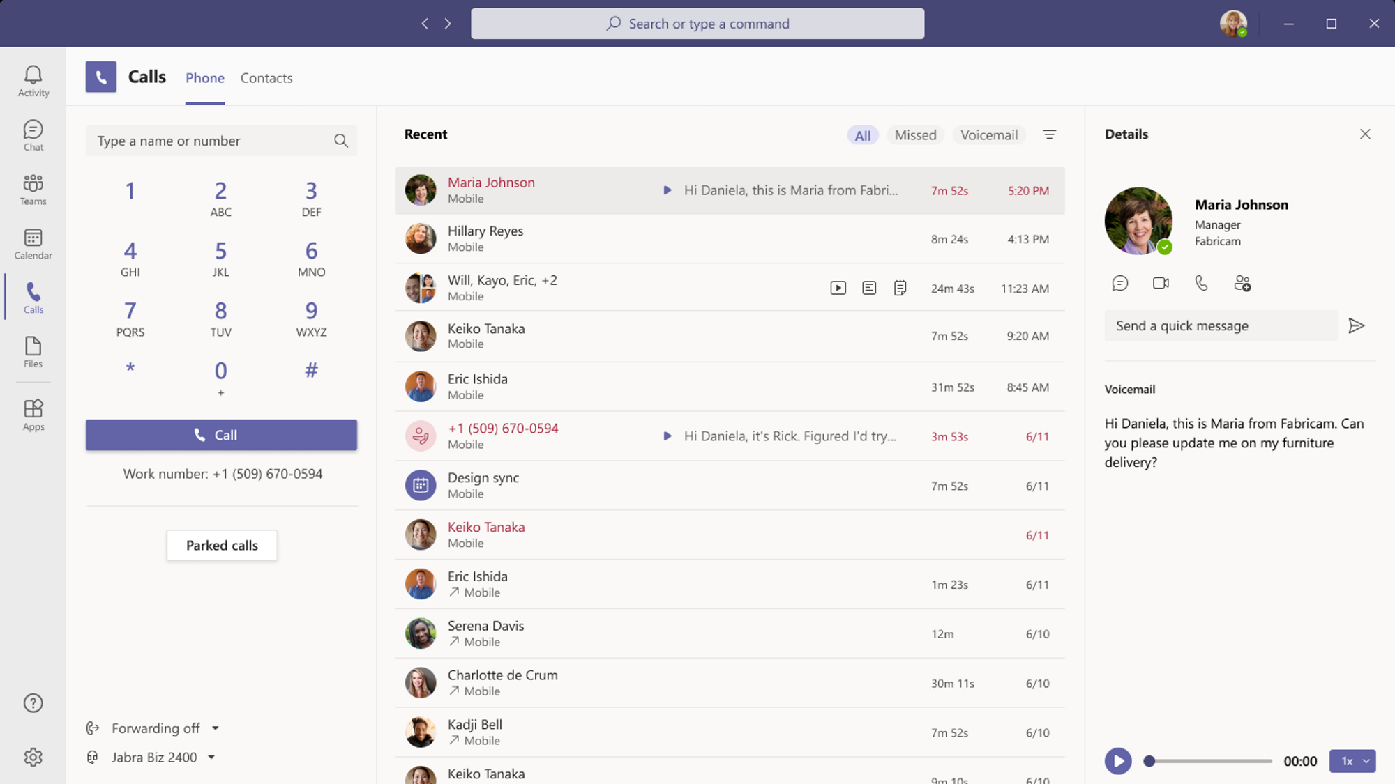 Et fyldigere oppringningsvindu er blant nyhetene i Microsoft Teams.