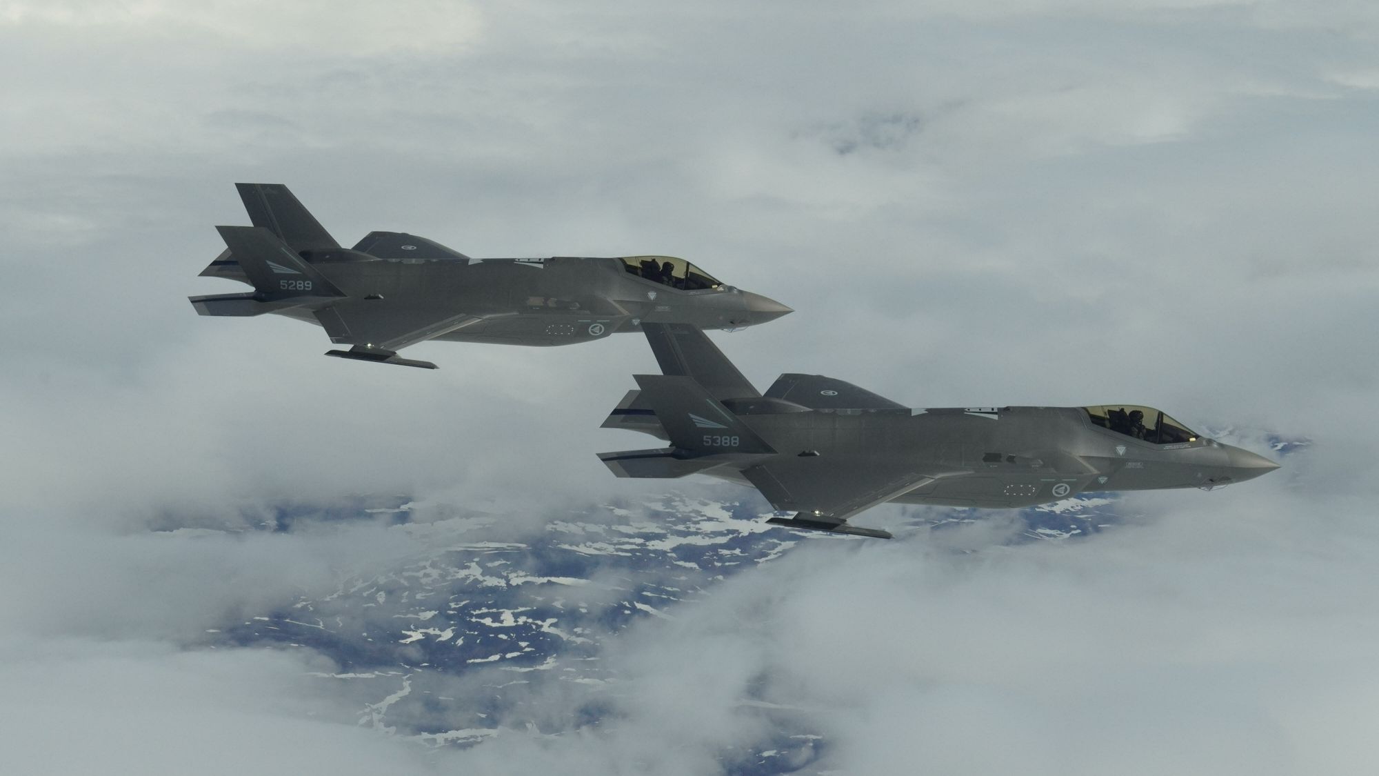 To norske F-35A under øvelsen ACE-21.