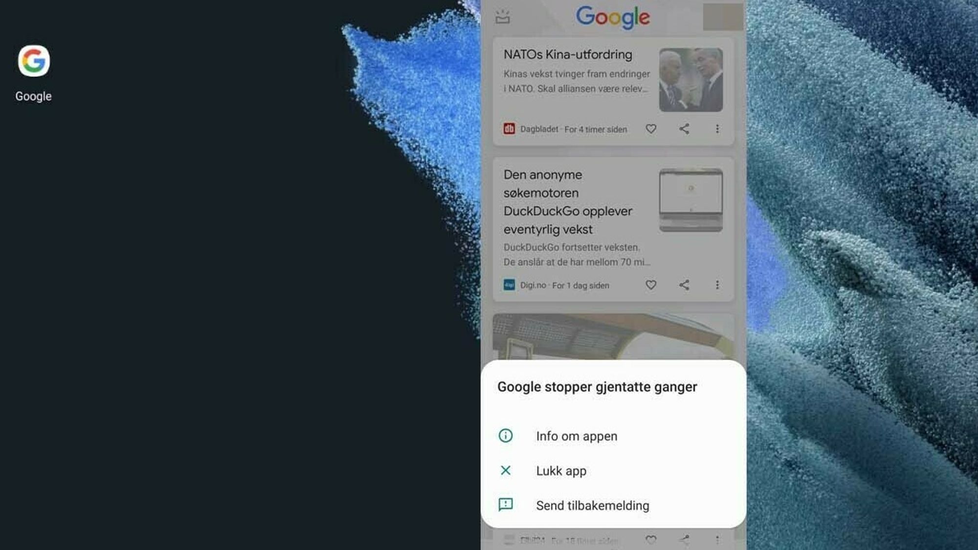 Google Nå-funksjonen i Google-appen krasjer nå på mange Android-enheter.