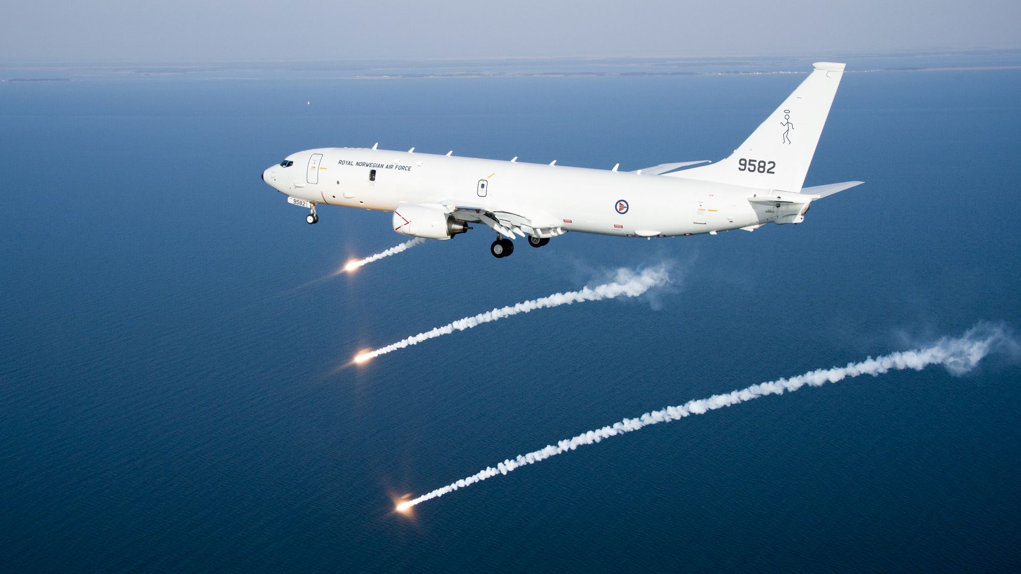 Dette er en fotofiklet versjon av hvordan Norges første P-8A Poseidon, «Vingtor», vil framstå når det er ferdig lakkert.