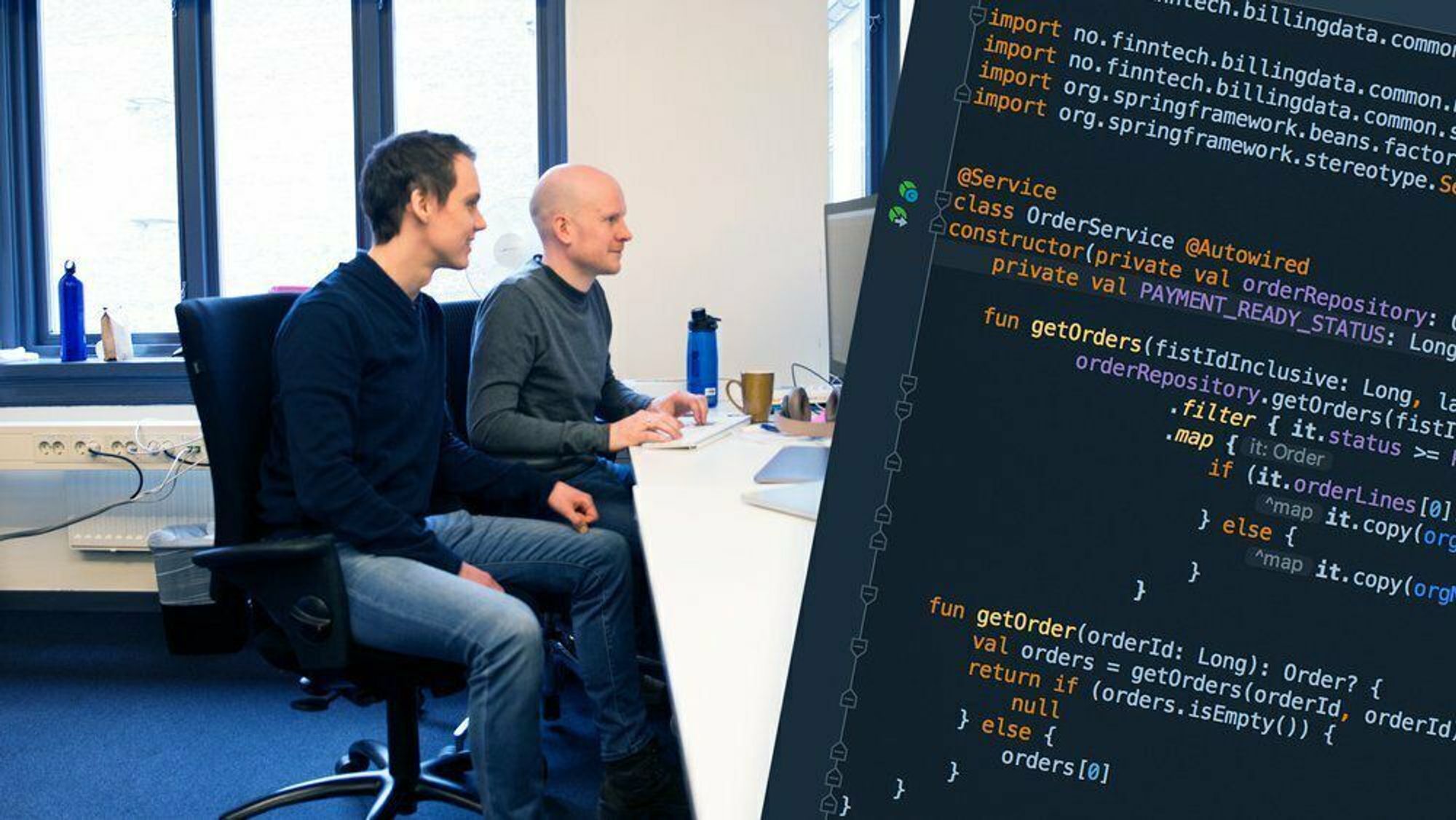 Arild Nilsen (t.v.) og Sjur Milliseth jobber som utviklere. Digi.no snakket sist med dem da vi lagde en sak om Kotlin-bruk i Finn.no i 2019.