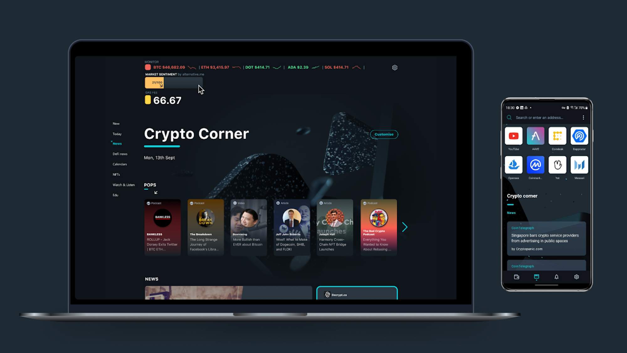 Crypto Browser Project skal by på mye funksjonalitet av interesse for kryptofansen.